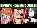 All Homunculi and Their Powers Explained! | Fullmetal Alchemist Villains Fully Explained! FMA / FMAB