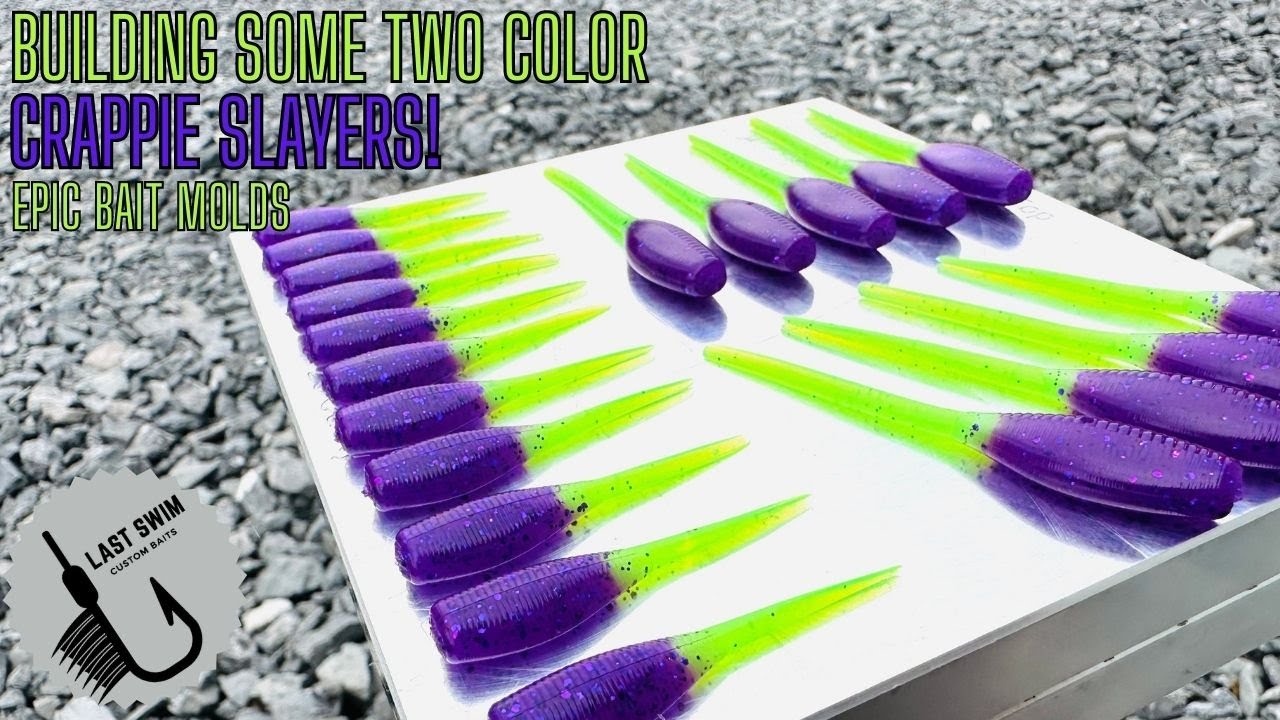 Bright Two Color Crappie Jigs! Epic Bait Molds YouTube