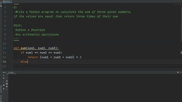 Python-calculate the sum of 3 given numbers, if they are equal then return three times of their sum.