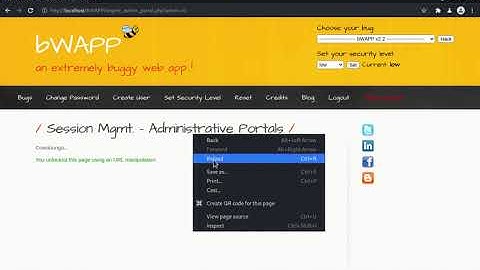 Session Mgmt    Administrative Portals Low Security Level