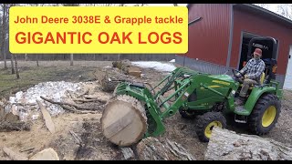 Big Logs | John Deere 3038e tractor | Our Big House in the Little Woods