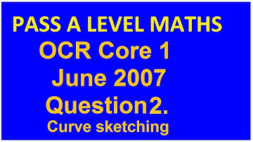 OCR Maths Core1 June 2007 Question2 Curve sketching