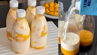 Fresh Mango Milk so delicious. Susu mangga 2 bahan aja, tambahkan 1 bahan lagi jadi super enak.
