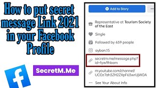 How to Put Secret Message link 2021 in your Facebook Profile (Tagalog) Tutorial | BuksTV screenshot 3