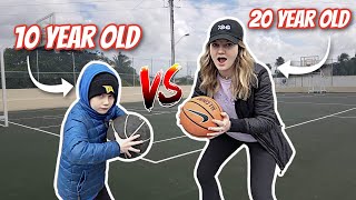 10 year old EXPOSES 20 year old in 1 v 1!