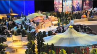 Fantasyland Model With Storybook Circus, Dwarfs Coaster Vehicle At 2011 D23 Expo
