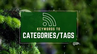 Echo RSS keywords to categories or tags - new feature