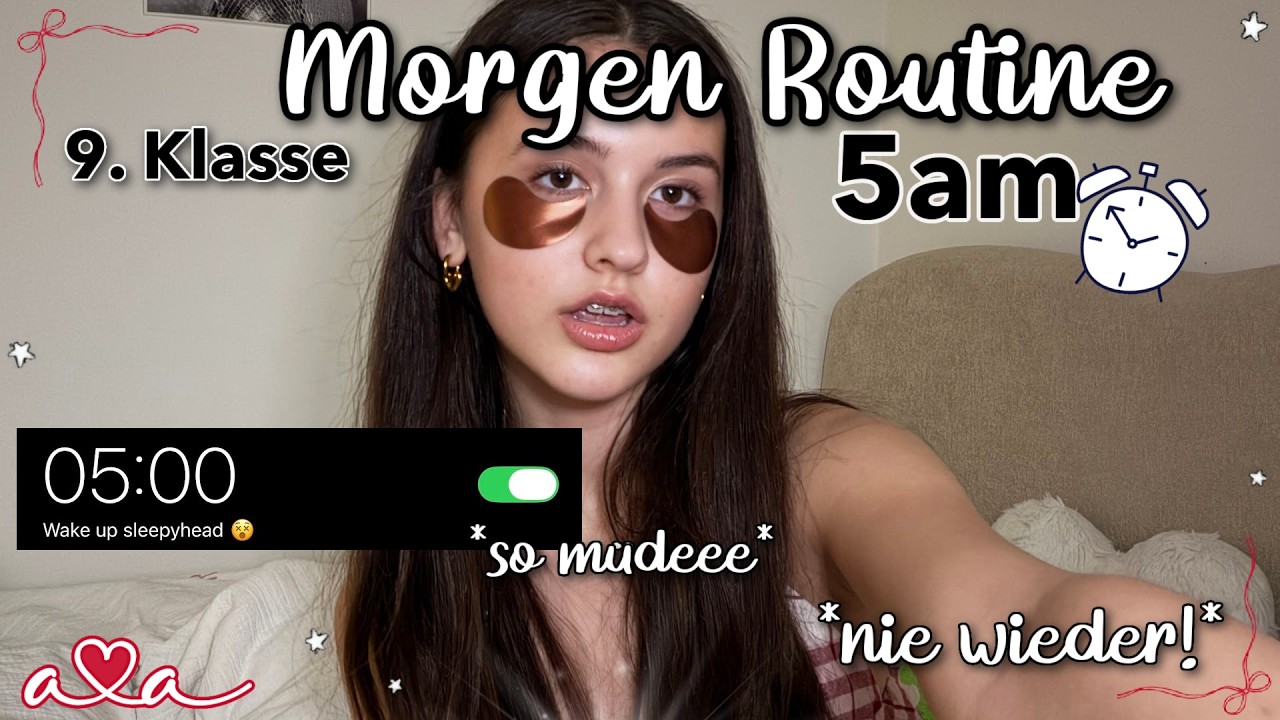 ich stehe um 5 UHR FRÜH auf um produktiv zu sein *MORGEN ROUTINE* back to school ౨ৎ Ava
