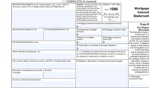 IRS Form 1098 walkthrough (Mortgage Interest Statement)