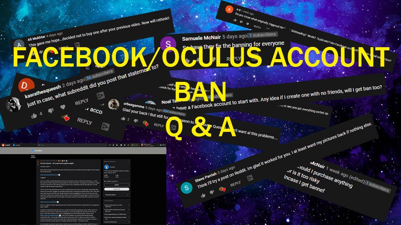 Facebook Account Ban Q&A - Oculus Quest 2