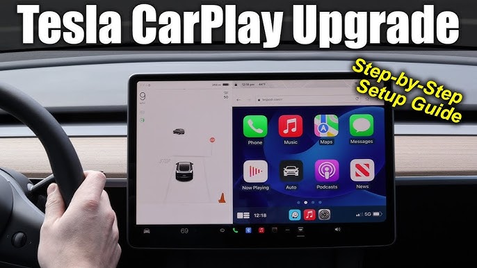 New 2023 Tesla Model Y/3 Instrument Cluster Display Upgrade with Apple  CarPlay #tesla 