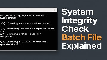 Batch File for Windows System Repair and SSD Check