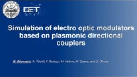 NM05 Simulation of electro optic modulators based on plasmonic directional couplers