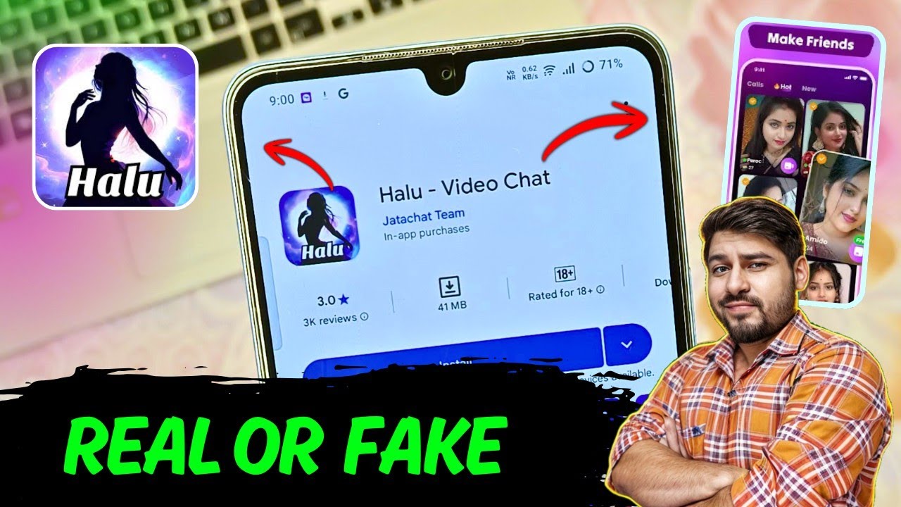 Halu : Video Chat App Real or Fake 🤥 Halu Video Chat App  Review | Halu Video Chat video call App |