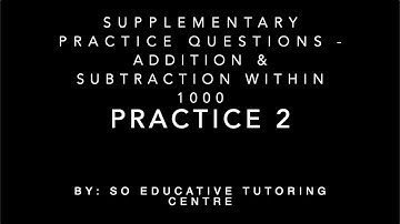 Maths Primary 2 - My Pals Maths 2A Chapter 2 Supplement (Part 2)