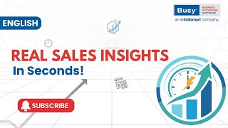 How to Analyze Sales in BUSY Desktop | Item & Party Wise Reports | English