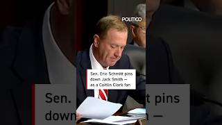Sen. Eric Schmitt pins down Jack Smith — as a Caitlin Clark fan