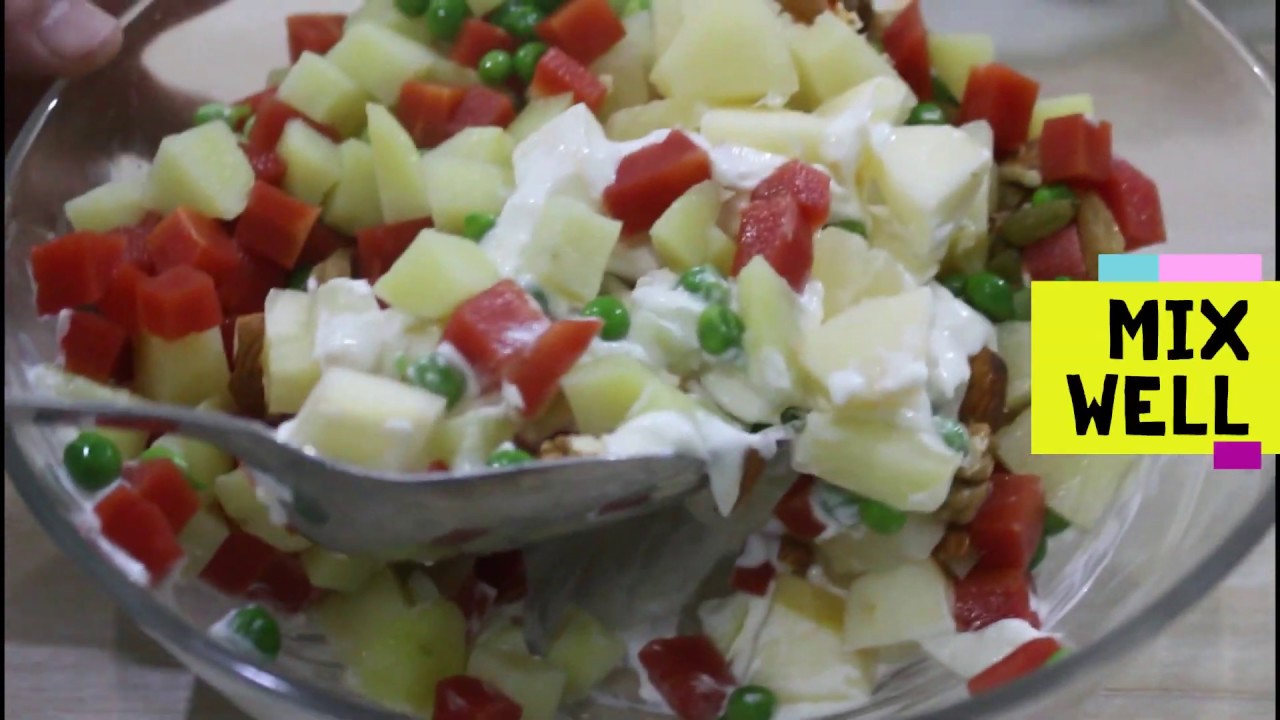 Homemade Russian Salad Urdu Hindi Recipe/Russian Fruit Salad YouTube
