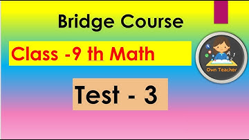 Bridge course Semi English 9 math test 3 l Answer l Math Test 3 9 th