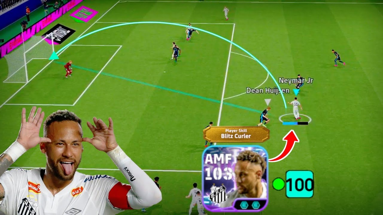Обзор клюшки для закручивания мяча Showtime Neymar Jr Blitz Curler — с рейтингом 100 в eFootball ...
