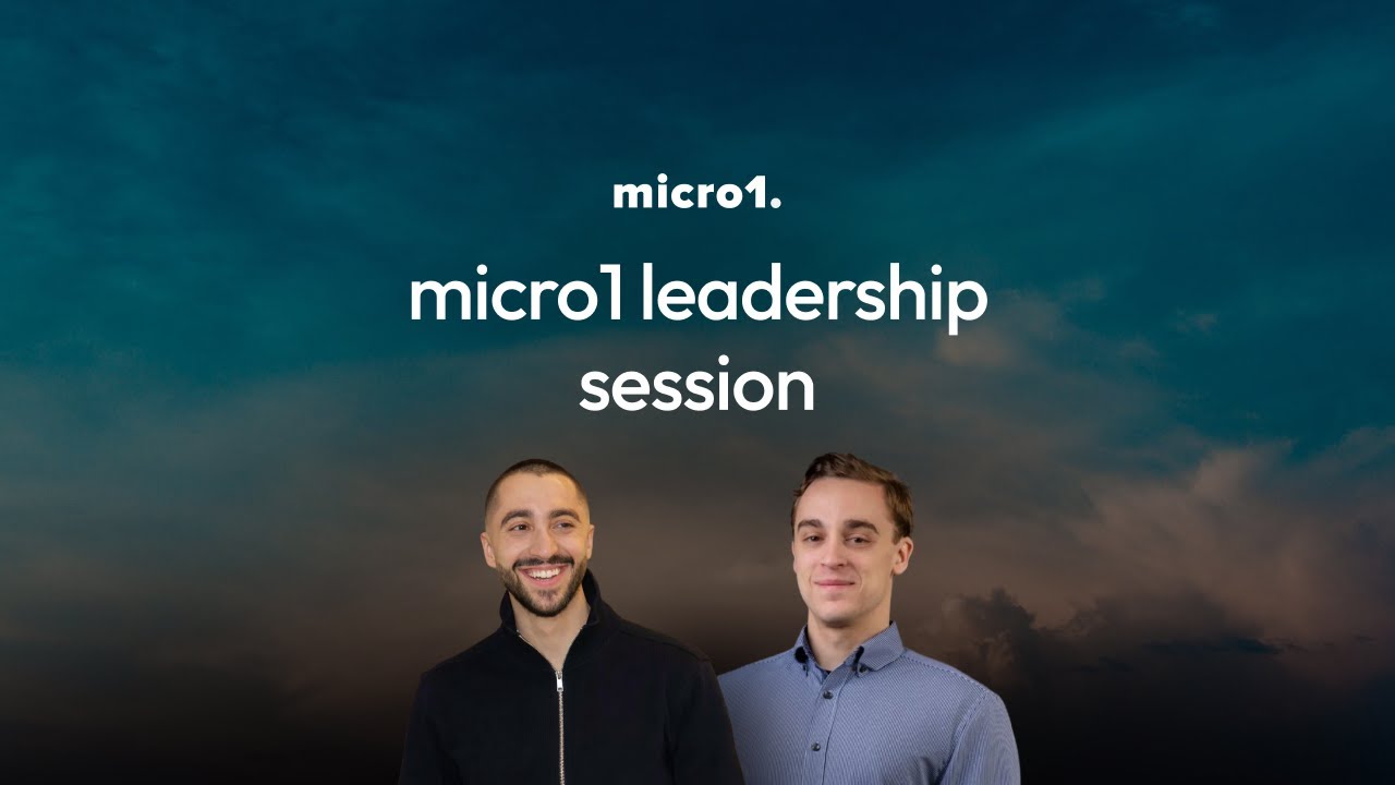micro1 leadership session with CEO Ali Ansari and CMO Daniel Warner