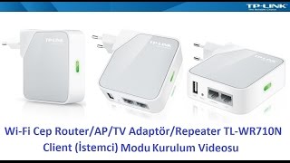 Wi-Fi Cep Router TL-WR710N Client Kurulum Videosu screenshot 4