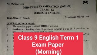 class 9 English mid term paper CBSE 2021-22/class 9 English/CBSE/Mid term paper/English term 1answer screenshot 4