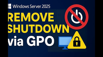 How to Remove Shutdown and Restart Options via Group Policy | Windows Server 2025 GPO Tutorial