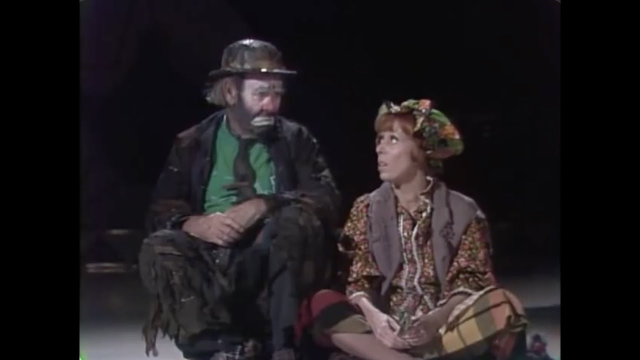 Emmett Kelly and Carol Burnett