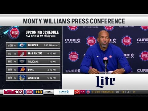 Pistons LIVE 10.28.23: Monty Williams