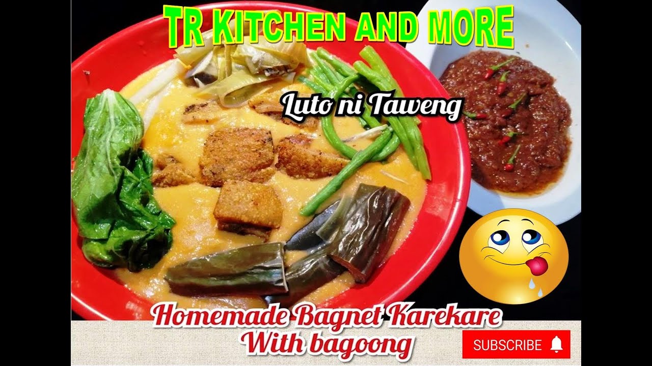 How To Cook Kare Kare Bagnet With Bagoong Own Version - YouTube