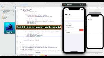 SwiftUI How to delete rows from a list