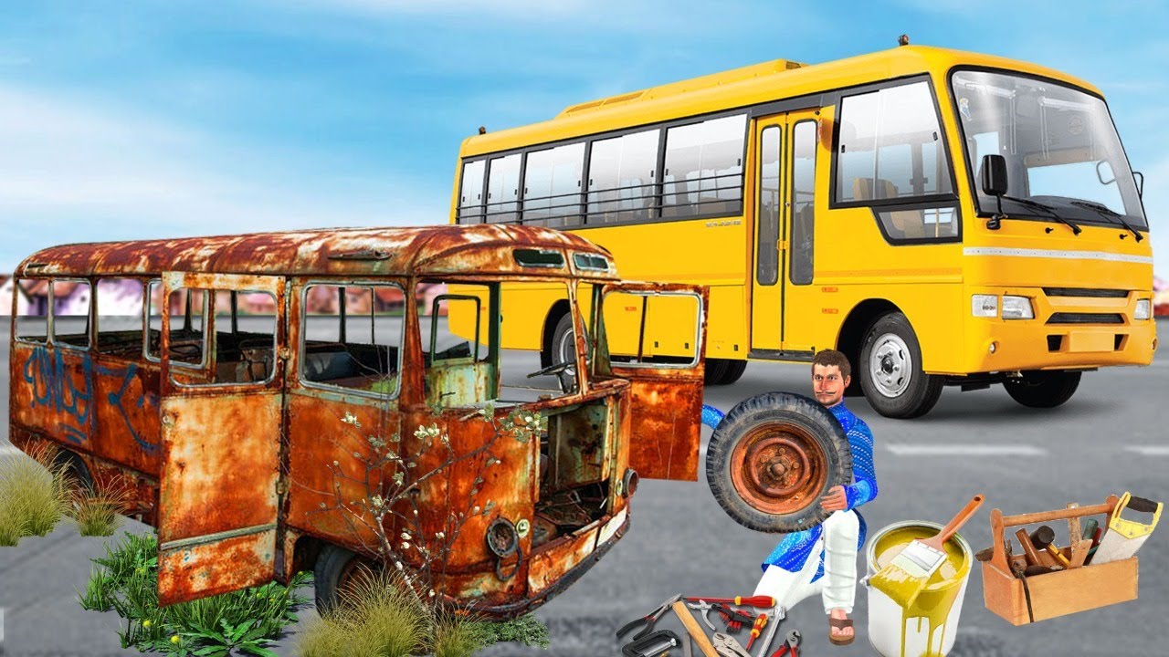 स्कूल बस मरम्मत School Bus Restoration Comedy Video  Hindi   Comedy Video