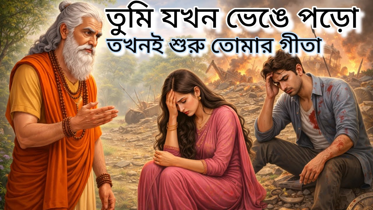 তুমি যখন ভেঙে পড়ো, তখনই শুরু তোমার আসল যুদ্ধ | গুরুদেবের জীবন বদলে দেওয়া বাণী #bhagavadgita 