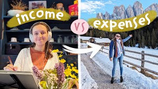 can i afford to be a digital nomad as an artist? my income vs expenses breakdown