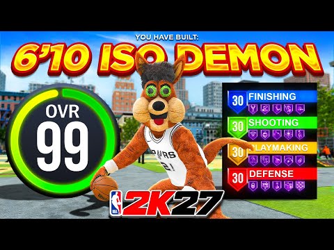This 6'10 ISO BUILD is GAME CHANGING on NBA 2K27! 6'10 DEMIGOD BUILD