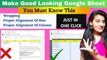 How to Use Google Spread Sheet with Wrap text and Change text position | Alignment of Row & Column |