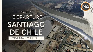 [P3Dv5.1] Latam Captainsim Boeing 767-300 - REALISTIC DEPARTURE from Santiago de Chile (SCEL) [4K]