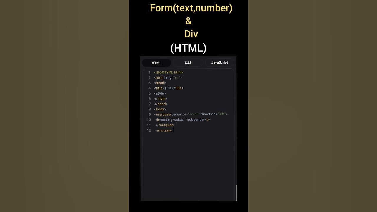 html input type number,how to create form using div tag in html,#html # ...