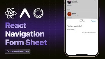 Tutorial React Native Form Sheet with React Navigation v7
