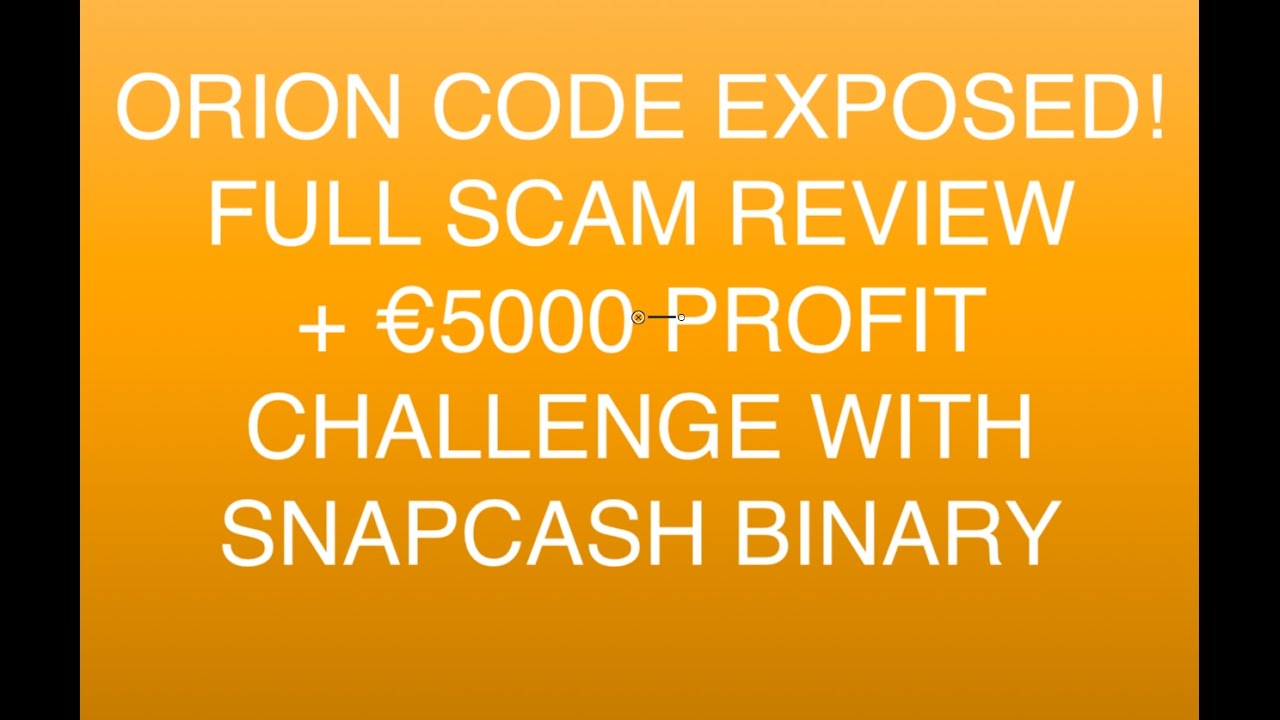 ORION CODE software - Dangerous Scam - Edward Robinson Exposed