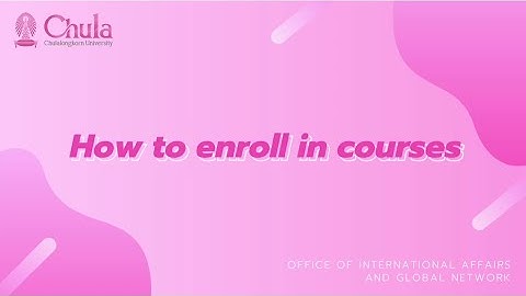 How to enroll in courses