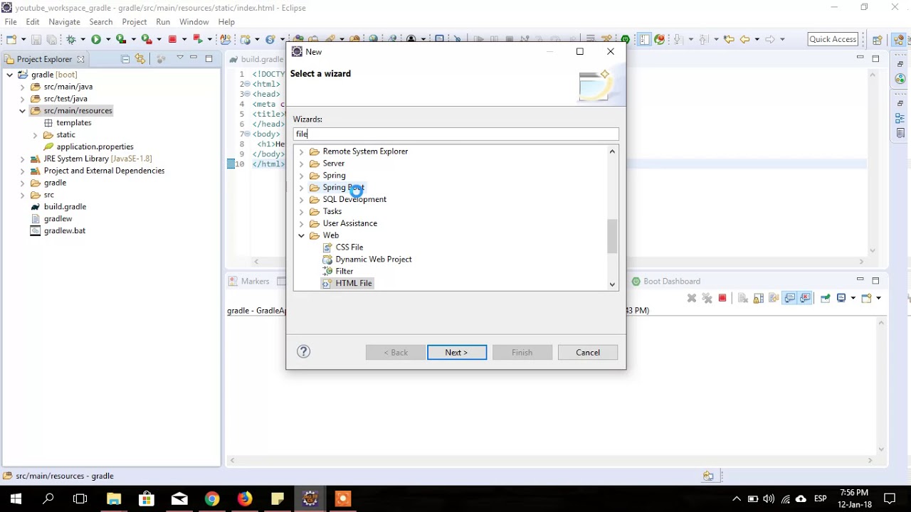 3 Proyecto creado con spring boot y gradle - YouTube