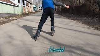 Катания на роликовых коньках по улицам Арсланбоба! Roller Skating on the Street of Arslanbob