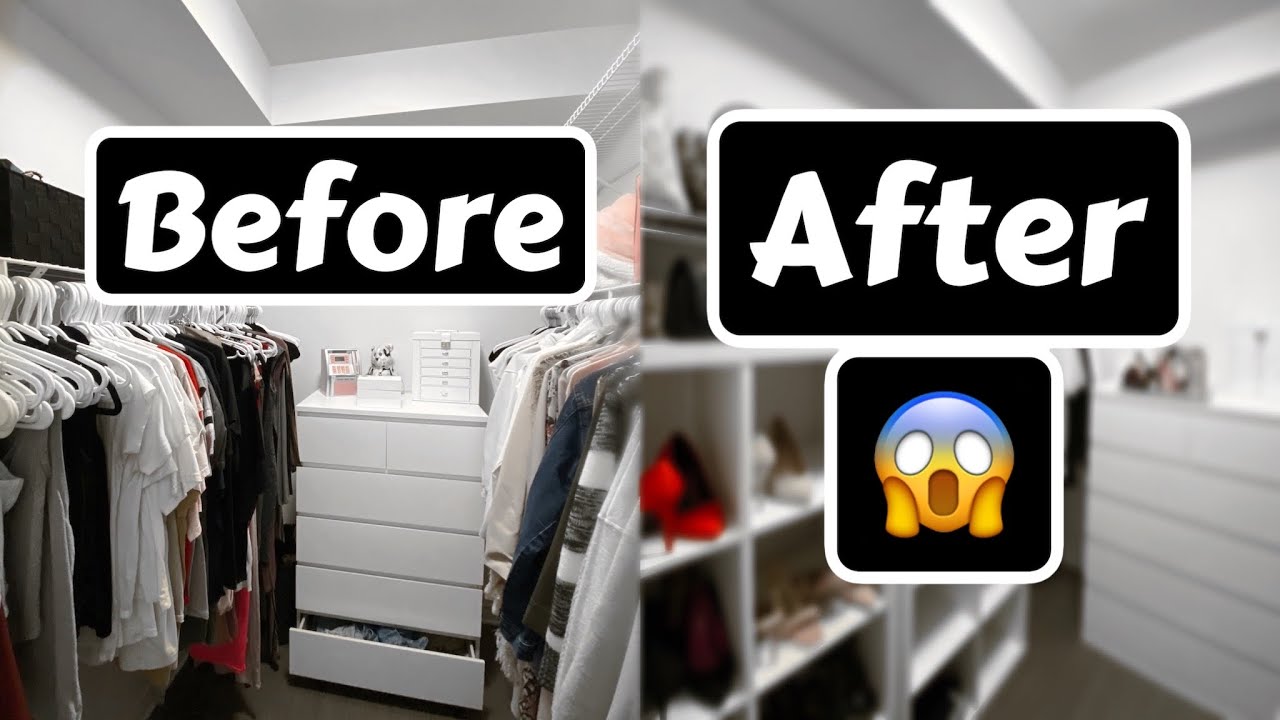 Closet Decluttering & EXTREME Makeover ! | brunetteprincesse - YouTube