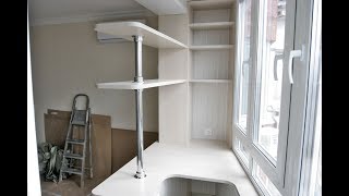 Пример встроенной мебели для кабинета на лоджии от (АРС-Балкон)