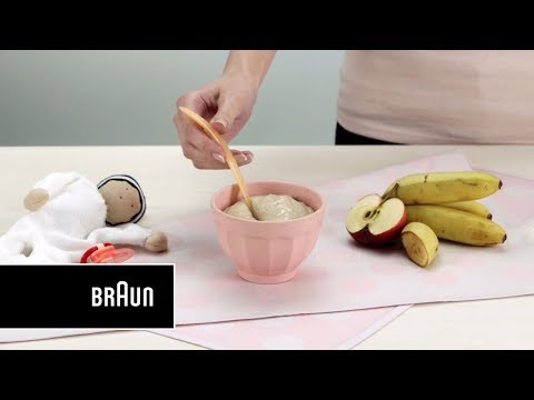 recette-pour-bébé-|-purée-pommes-bananes-avec-braun-mq523