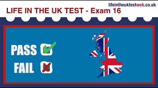 🇬🇧 Life in the UK Test 2024 - Exam 16 - British Citizenship practice tests 🇬🇧