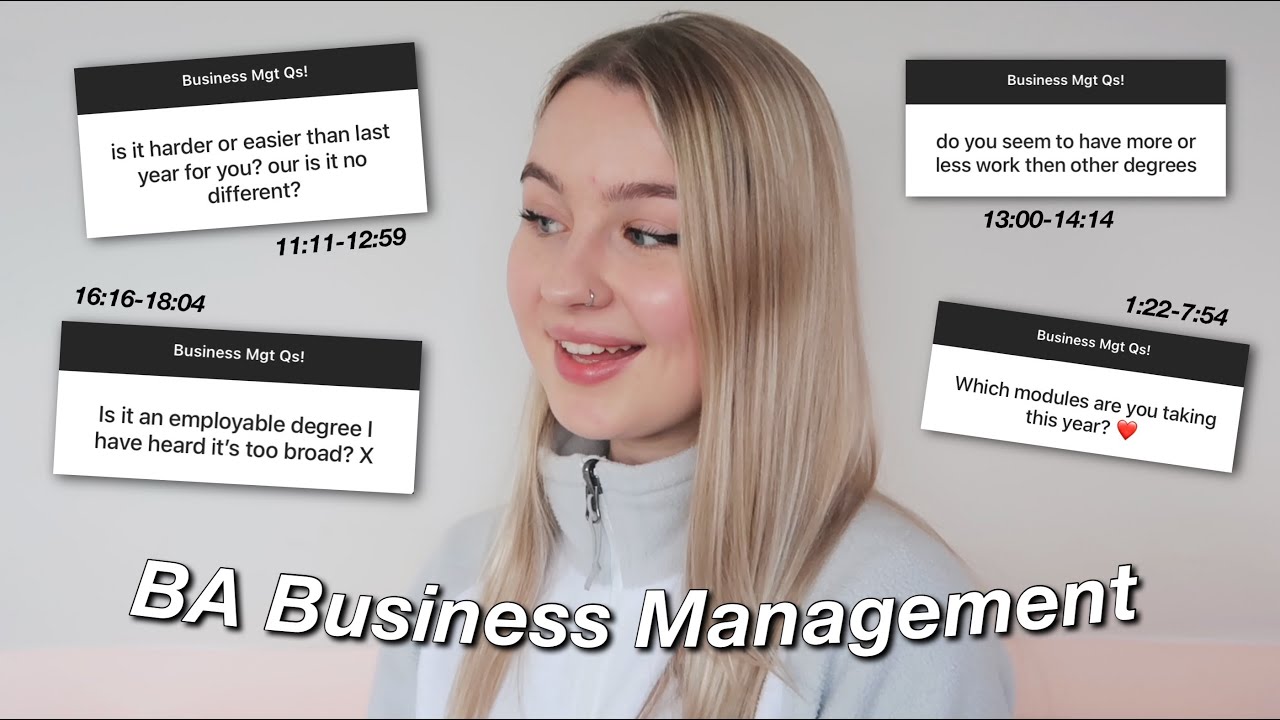 BUSINESS MANAGEMENT Q&A | all about my degree! AD - YouTube