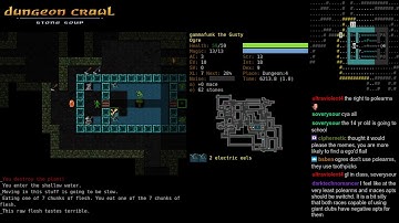 Dungeon Crawl Stone Soup 0.20 Tournament - Ogre Air Elementalist of Sif Muna - Part 2